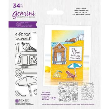 Gemini Life's A Beach Stamp & Die -Stempel & Stanze - Strand / Eis