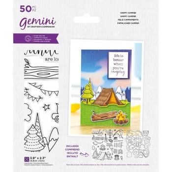 Gemini Happy Camper Stamp & Die -Stempel & Stanze - 
