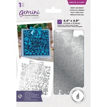 Gemini Foil Stamp  Merry and Bright  -  Hotfoil - 