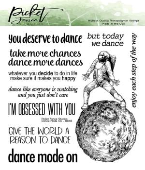 Picket Fence Studios Dance Mode On Clear Stamps 