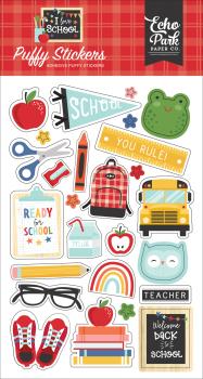 Echo Park "I Love School Puffy" Stickers