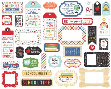 Echo Park "I Love School" Ephemera Frames & Tags