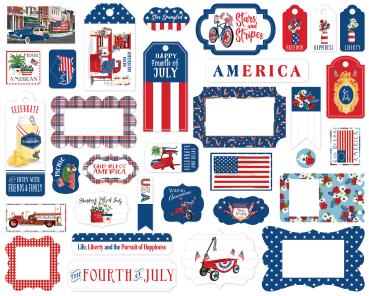Carta Bella "God Bless America" Frames & Tags