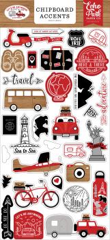 Echo Park "Let's Go Anywhere " Chipboard - Sticker