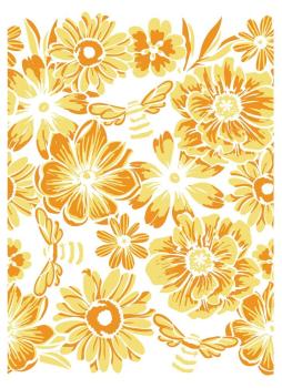 Crafters Companion - Bees in the Border A6  - Clear Stamps Layering - 3D Effekt-Stempel