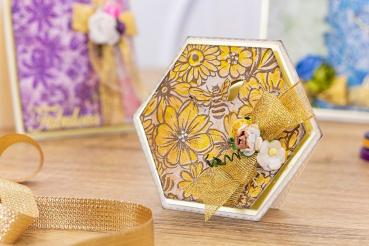 Crafters Companion - Bees in the Border A6  - Clear Stamps Layering - 3D Effekt-Stempel