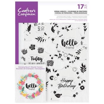 Crafters Companion - Spring Wreath - Clear Stamps Layering - 3D Effekt-Stempel