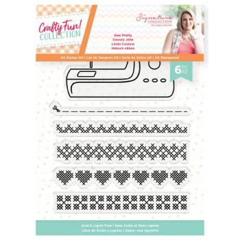 Crafters Companion - Crafty Fun Sew Pretty - Clear Stamps