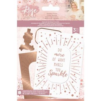 Crafters Companion - Rose Gold Foil Stamp 'N' Cut - Sparkle Frame - Dies - Hotfoil Stamp