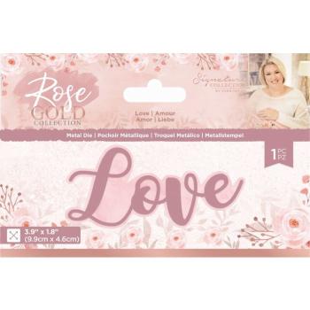 Crafters Companion - Rose Gold Love Die - Stanze