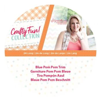 Crafters Companion - Crafty Fun Blue Pom Pom Trim - Bänder