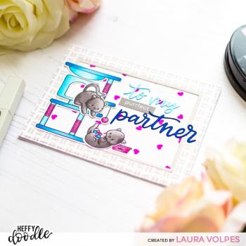 Heffy Doodle Confetti Hearts  Stencil - Schablone