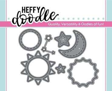 Heffy Doodle Sun, Moon & Stars  Cutting Dies - Stanze  