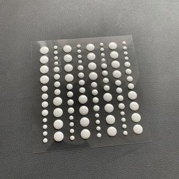 Simple and Basic Adhesive Enamel Dots" Soft White " - Klebepunkte