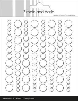 Simple and Basic Adhesive Enamel Dots" Clear Water " - Klebepunkte