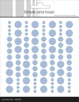 Simple and Basic Adhesive Enamel Dots" Pigeon Blue " - Klebepunkte