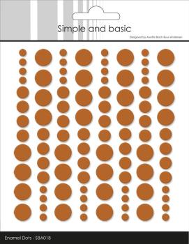 Simple and Basic Adhesive Enamel Dots "Cognac" - Klebepunkte