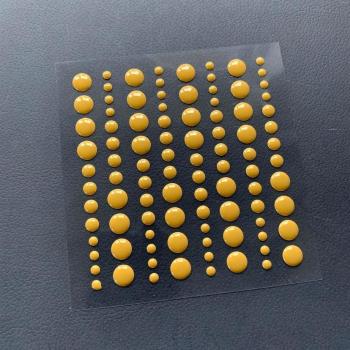 Simple and Basic Adhesive Enamel Dots "Mustard" - Klebepunkte