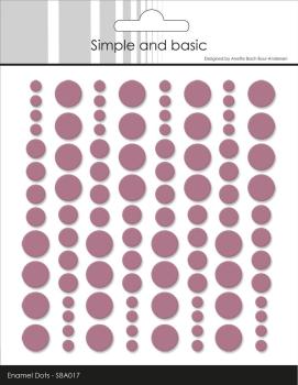 Simple and Basic Adhesive Enamel Dots "Old Rose" - Klebepunkte