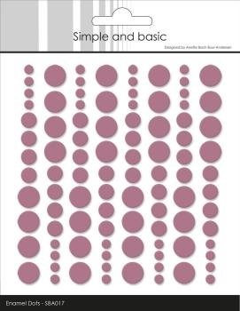 Simple and Basic Adhesive Enamel Dots "Old Rose" - Klebepunkte