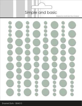 Simple and Basic Adhesive Enamel Dots "Sage" - Klebepunkte