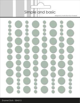Simple and Basic Adhesive Enamel Dots "Sage" - Klebepunkte