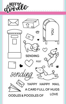 Heffy Doodle Yappy Happy Mail   Clear Stamps - Stempel 