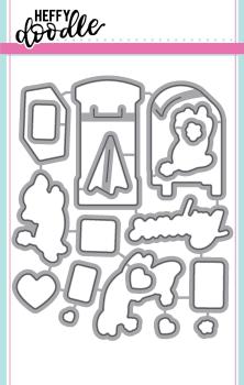 Heffy Doodle Yappy Happy Mail Cutting Dies - Stanze