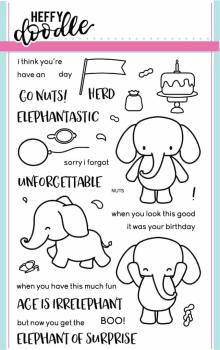 Heffy Doodle Elephant of Surprise Clear Stamps - Stempel 