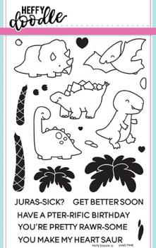 Heffy Doodle Dino Time   Clear Stamps - Stempel 