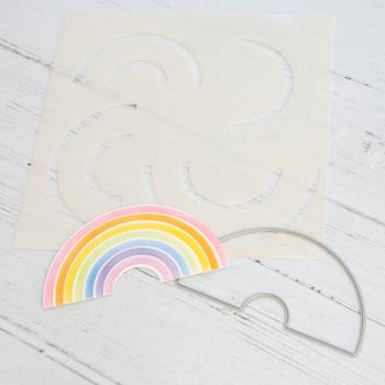 Heffy Doodle Rainbow Builder  Stencil - Schablone