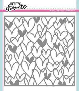 Heffy Doodle Scribble On My Heart Stencil - Schablone
