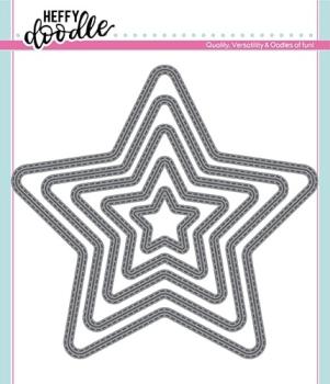 Heffy Doodle Stitched Stars  Cutting Dies - Stanze  