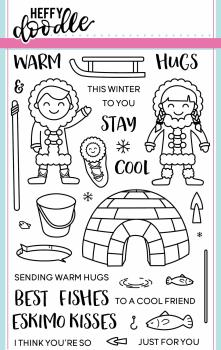 Heffy Doodle Warm Hugs Clear Stamps - Stempel 