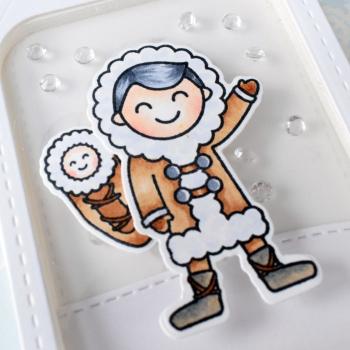 Heffy Doodle Warm Hugs   Clear Stamps - Stempel 