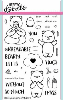 Heffy Doodle Unbearable Without You Clear Stamps - Stempel 