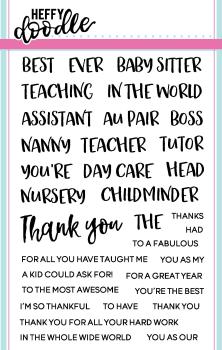 Heffy Doodle Teach Me Words Clear Stamps - Stempel 