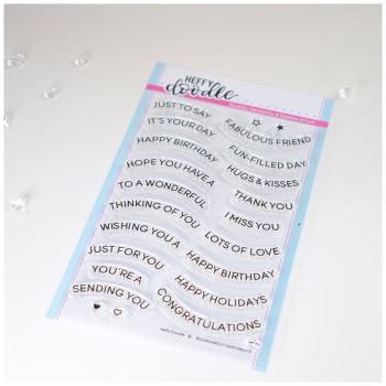 Heffy Doodle  Roundabout Sentiments   Clear Stamps - Stempel 
