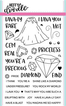 Heffy Doodle Geology Rocks Clear Stamps - Stempel 