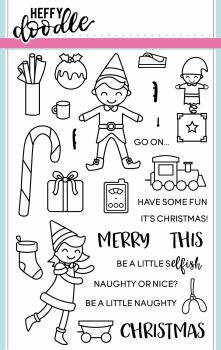 Heffy Doodle Elfish Antics Clear Stamps - Stempel 