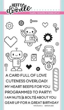 Heffy Doodle Bots of Love   Clear Stamps - Stempel 