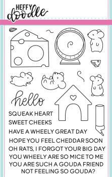 Heffy Doodle Hello Squeakheart   Clear Stamps - Stempel 