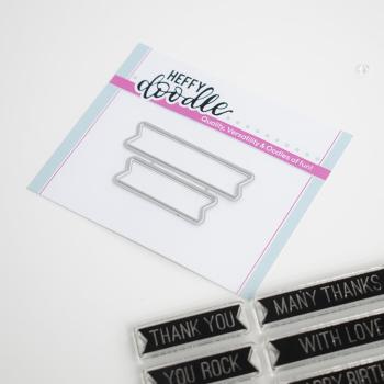 Heffy Doodle Bold Banner  Cutting Dies - Stanze  