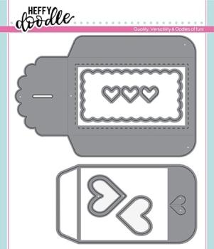Heffy Doodle Heart Gift Card Pocket  Cutting Dies - Stanze  