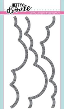 Heffy Doodle Silver Linings Cloud Border  Cutting Dies - Stanze  