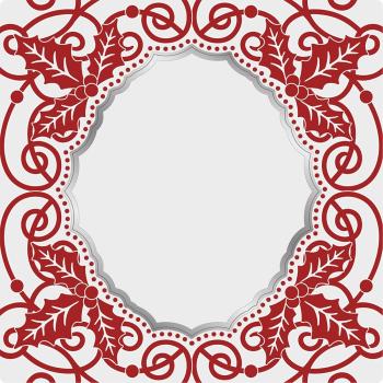 Crafters Companion -Vintage Christmas Elegant Holly  Cut & Emboss - Prägefolder