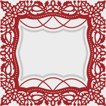 Crafters Companion -Vintage Christmas Festive Frame  Cut & Emboss - Prägefolder