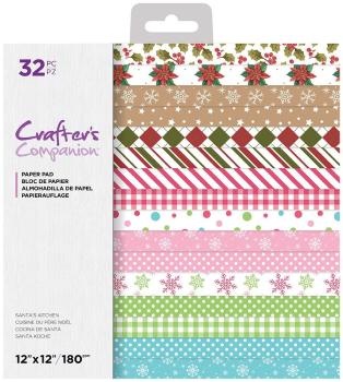 Crafters Companion - Santas Kitchen - 12" Paper Pack