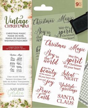 Crafters Companion - Vintage Christmas Christmas Magic - Clear Stamps