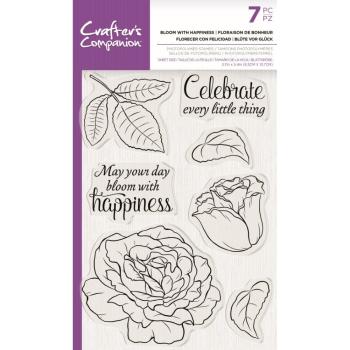 Crafters Companion - Bloom with Happiness - Clear Stamps